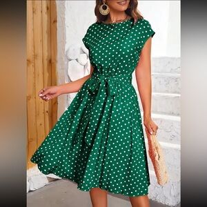Green Polka Dot Dress